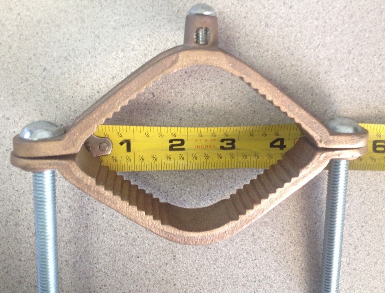 NOS Water Pipe Grounding Clamp UL Listed 102 Wire 21/2"4" Bronze/Copper/Alloy eBay