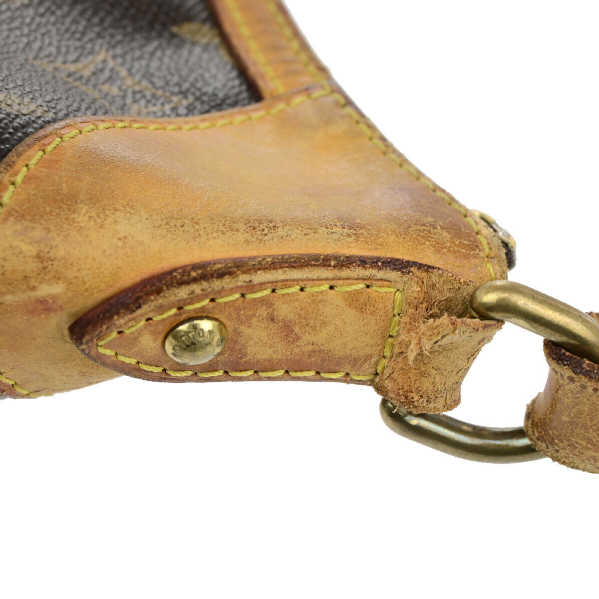 LOUIS VUITTON Odeon PM Shoulder Bag Monogram Leather Brown LOUIS VUITTON Odeon PM Shoulder Bag Monogram Leather Brown