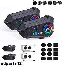 Coppia Cuffia Auricolare Interfono Bluetooth 5.3 Headset Per Casco Moto