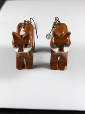Manx Cat brown and white wooden hand painted ...