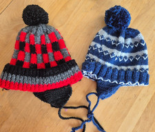 Baby 12mth Winter Hat Toque Ear Muff Soft Knit Bundle Of 2