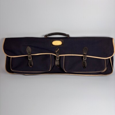 VINTAGE SLAZENGER CANVAS TENNISSCHLÄGER TASCHE CASE IN BLAU