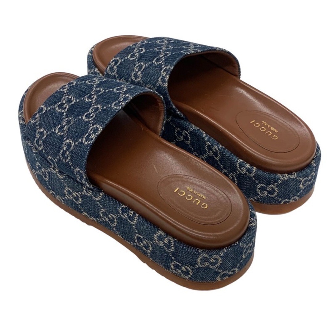 GUCCI ロゴ モノグラム ミュール サンダル 37 GUCCI ロゴ モノグラム ミュール サンダル 37