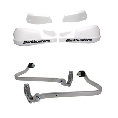 BarkBusters VPS White Handguard & 2 Point Mount CRF 1100L Africa Twin/DCT 20-25
