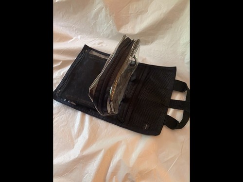 ORGANIZER MAKEUP CASE BLACK, MULTIPLE POCKETS/POUCHES - Picture 4 of 11