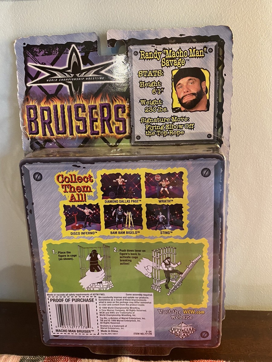 SIGNED* 1999 ToyBiz WCW Bruisers Macho Man Randy Savage Figure