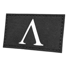 Lambda 2x3 5 Spartan GITD Glow Dark Navy Seals DEVGRU Greek tactical patch