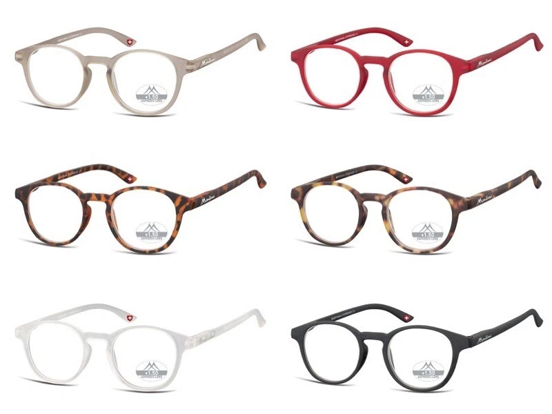 MONTANA EYEWEAR Lesebrille Schwarz Braun Rot Damen Herren Rund Montana mit Etui Neu Top Preis