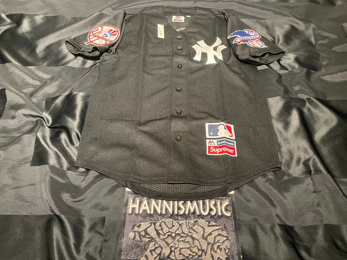 supreme×newyork yankees baseball jersey