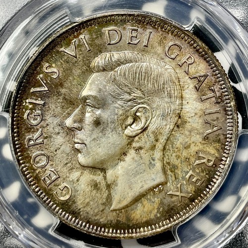 1949 Canada $1 Dollar PCGS MS65 Lot#G9819 Silver! Gem BU! Beautiful Toning! - Picture 3 of 4