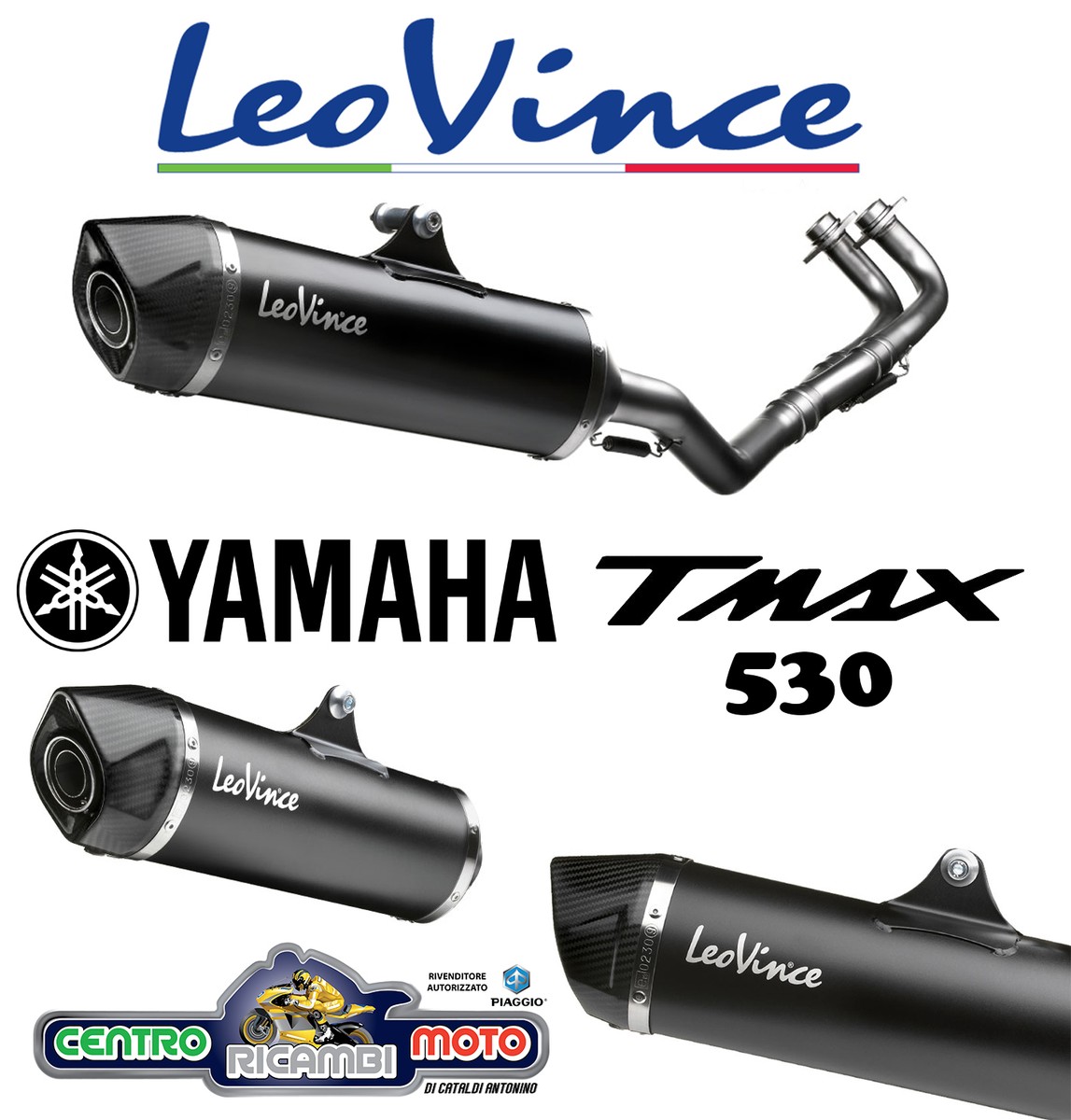 Marmitta Scarico Completo Originale LeoVince SBK Yamaha T-Max 530