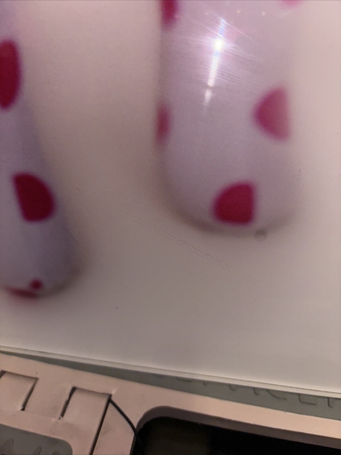 VS PINK Polka Dot & Striped Dog Display sign Nice Size18x18  RARE