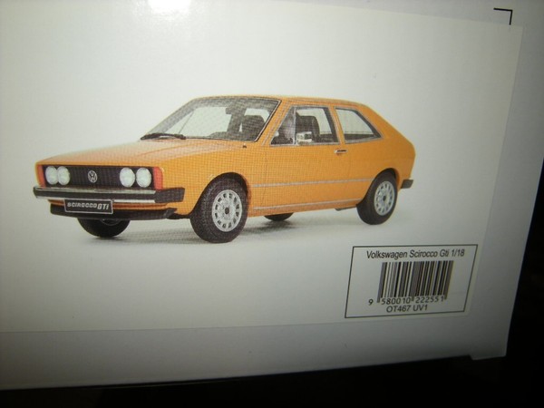 1:18 Otto Mobile Vw Scirocco I Gti Orange/Gelb In Ovp Limited Edition-image