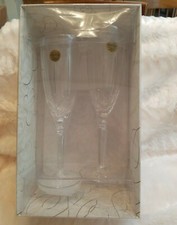 Lillian Rose Crystal Toast Stem Glasses Wedding Champagne Flute Set  G305 NIB
