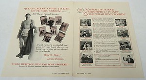 two page 1962 MGM movie ad ~ JULIUS CAESAR + more