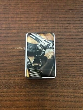 Brand New Star® Refillable Design Emblem Flip Top Lighter Pistol Gun Fast Ship!
