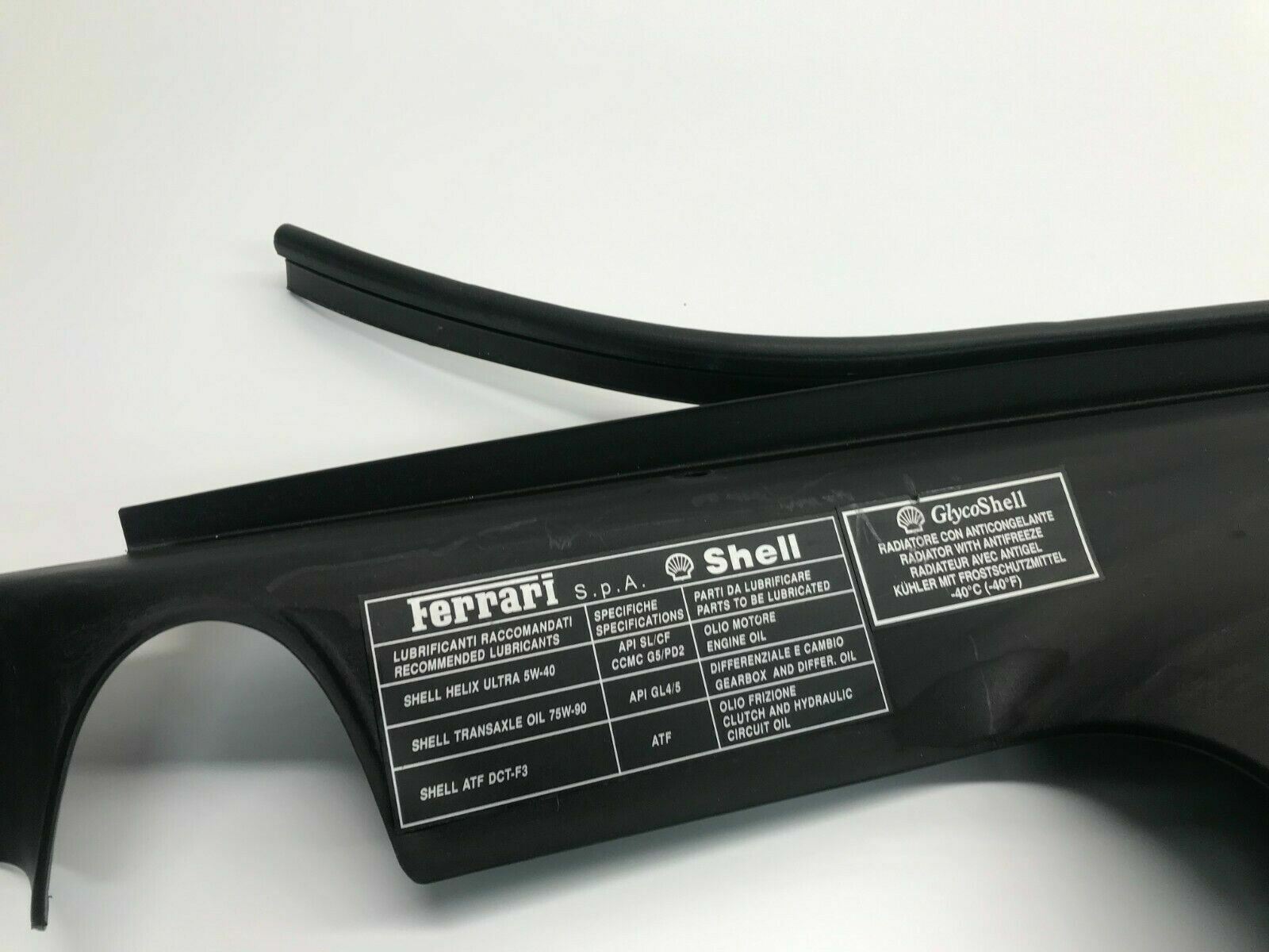 FERRARI 488 GTB REAR LEFT ENGINE BAY COVER PANEL TRIM OEM 86258000