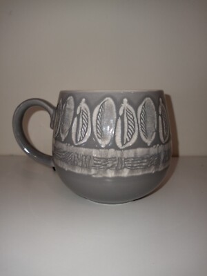 Vintage Mason Cash & Co England Gray | Feathers pattern Coffee Mug 350ml