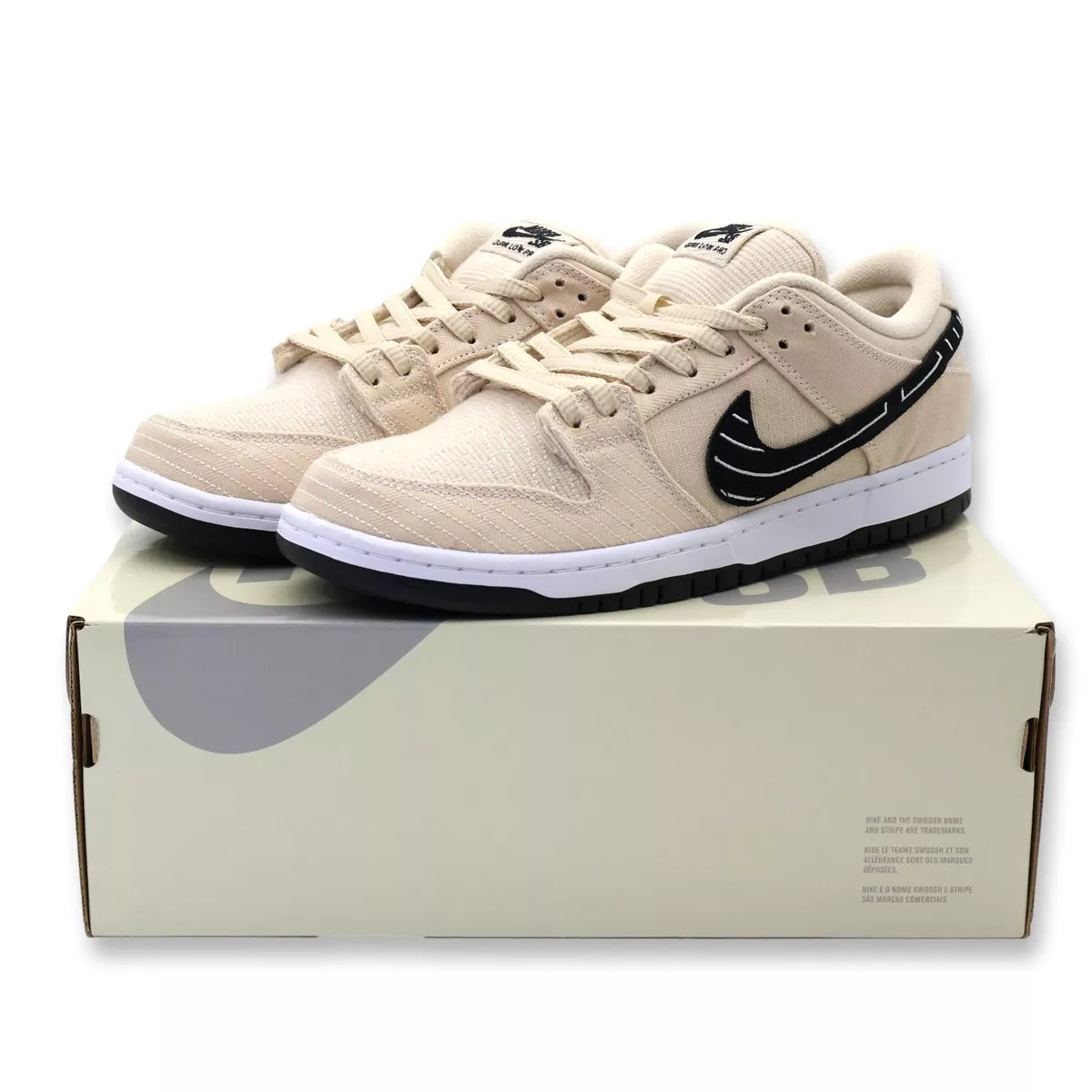 FD2627-200 Albino & Preto Nike SB Dunk Low Pro QS Pearl White (Men's)