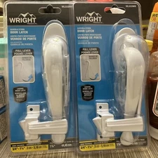 2 X Wright Products White Screen/Storm Door Pull Handl Locking  Latch VIL333WH