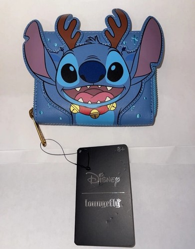 Loungefly Lilo & Stitch Reindeer Christmas Mini Backpack & Wallet - Picture 10 of 12