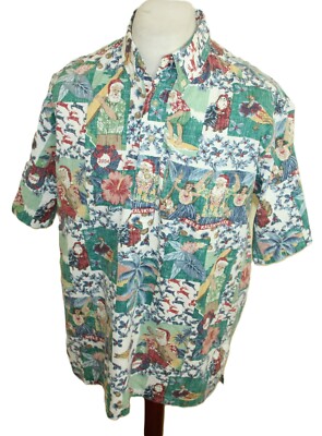REYN SPOONER '04 HAWAII Hemd Hawaiishirt Floral GR L Rockabilly Hawaiianer Aloha