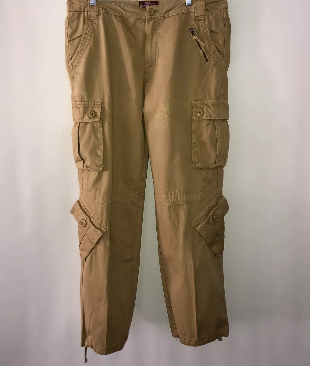 Sale!! Matchstick Men's Cargo Pants Tan Zipper Adjust Hem Draw String Size  2XLG