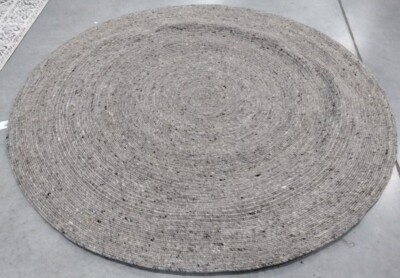 GREY 7' X 7' Round Broken Thread Rug, Reduced Price 1172716556 BRD901F-7R