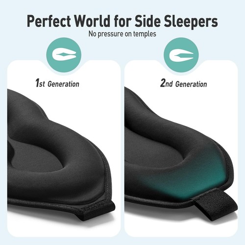 Umisleep Upgraded Sleep Mask Perfect 3D Ultra Sleeping Mask for Side Sleepers - Picture 2 of 8