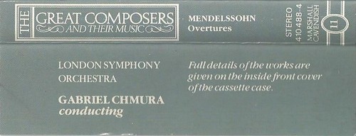 Mendelsohn Chmura LSO Overtures CASSETTE ALBUM Great Composers 11 Deutsche Gram - Picture 4 of 7