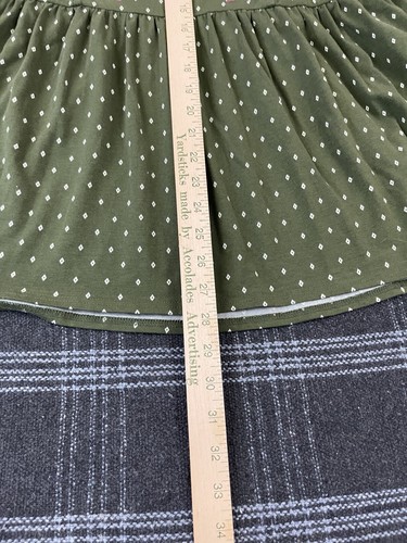 Matilda Jane Tunic Top Blouse Pin Dot Long Sleeve Green Stretch Women's XL NWT - Picture 7 of 15