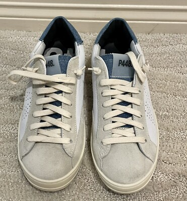 P448 woman s JOHN DENIM SNEAKERS SZ 6 US, EUR 37, BNWOB***