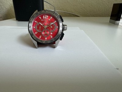 NOS  Invicta 1452 S1 Rally Racing Evolution Red dial chronograph watch NO BAND
