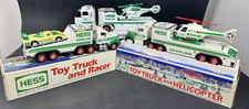 Vintage Hess 2006 1991 1995 Toy Truck and Racer/ Helicopter Lot of 3