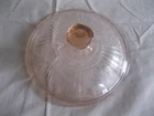 Vtg Mayfair Open Rose Anchor Hocking  Round Lid Only 5.75" Diameter Pink