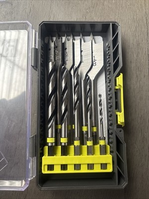 Ryobi 1/4'' impact shank 10pc drill bit/spade bit set