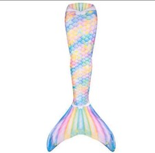 Kids Rainbow Mermaid Tail Swimsuit Costume for Girls 3-12 Swimmable Fun