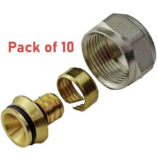 Pack de 10 x Adaptateur Eurocone Écrou Union Polypipe 16 mm 