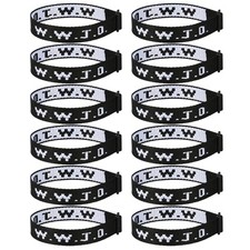 12PCS WWJD Christian Bracelet Pack, Christian Jesus Gifts Adjustable Wristbands,