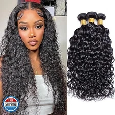 SHWAlR Water Wave Bundles 10A Water Wave Human HairBundles Wet an