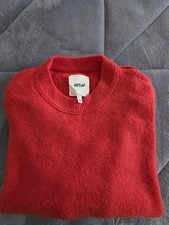 Aerie comfy cozy Red crewneck oversized sweater Size S Warm And Soft