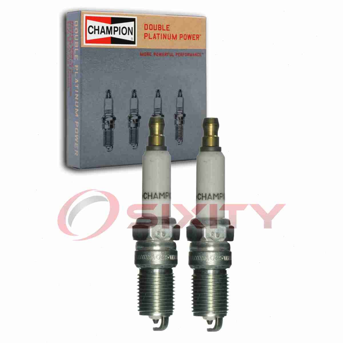 2 pc Champion Double Platinum 7304 Spark Plugs for RS9PYP APP103 97287 sf
