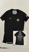 Team Issued New Orleans Saints GAME WORN Nike Pro Combat Shirt Sz L #0 RARE