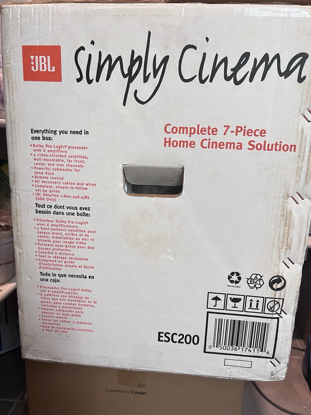 JBL Simply Cinema ESC200 7-Piece Home Theater System Open Box Never Used