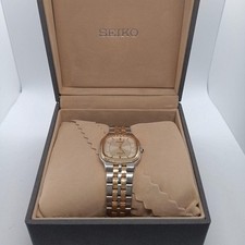 Seiko Dolce Watch Silver Gold Quartz Timepiec...