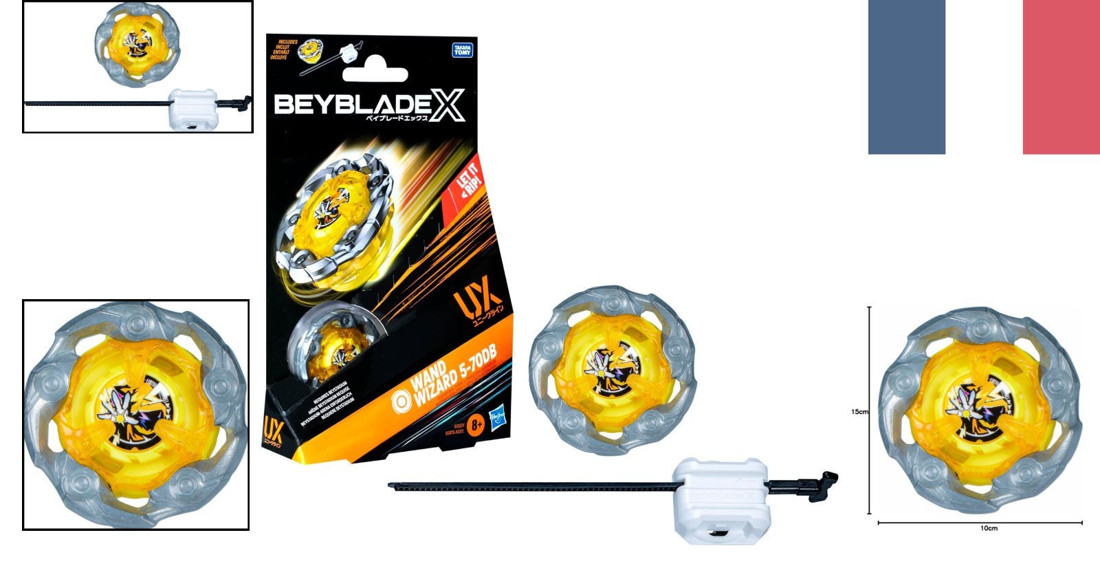 Beyblade X Wand Wizard 5-70DB UX toupie de compétition avec lanceur de démarrage