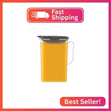 LocknLock Aqua Fridge Door Water Jug with Handle BPA Free Plastic Pitcher with F
