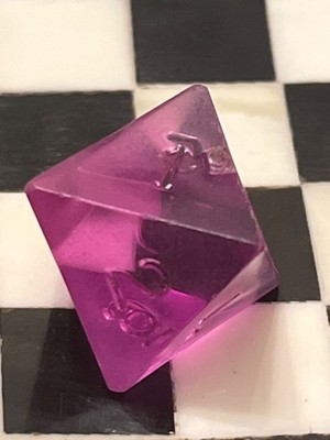 Vintage Gamescience d8 purple gem rpg ad&d dice 121524@