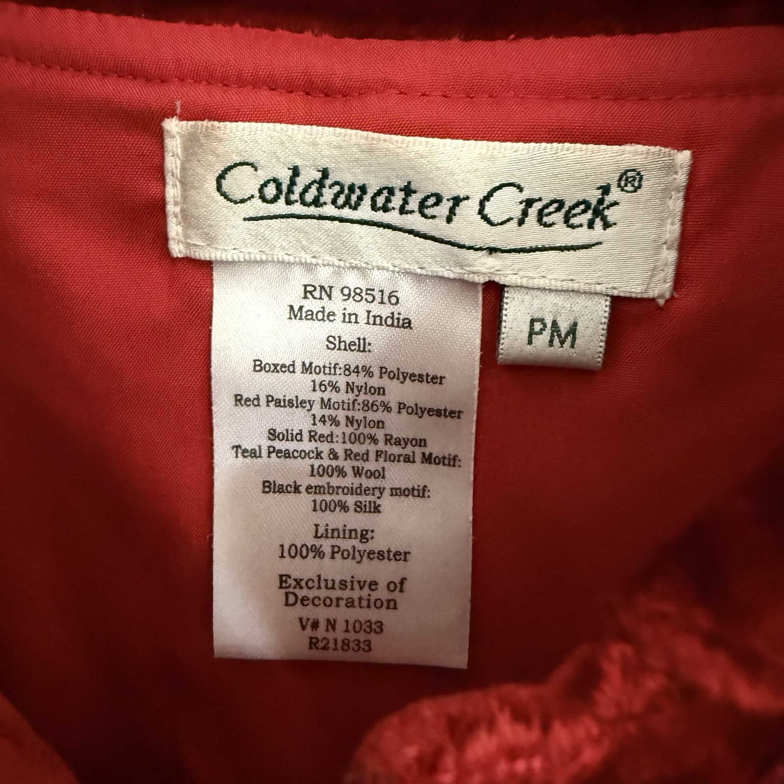 Coldwater Creek Patchwork Jacket Size Petite Medi… - image 4