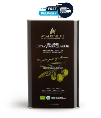 #ad Atlas 3 LT Organic Cold Press Extra Virgin Olive Oil with Polyphenol Rich $67.99